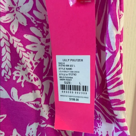 Lilly Pulitzer large NWT Lela Henley Tank  Dress - Picture 2 of 4